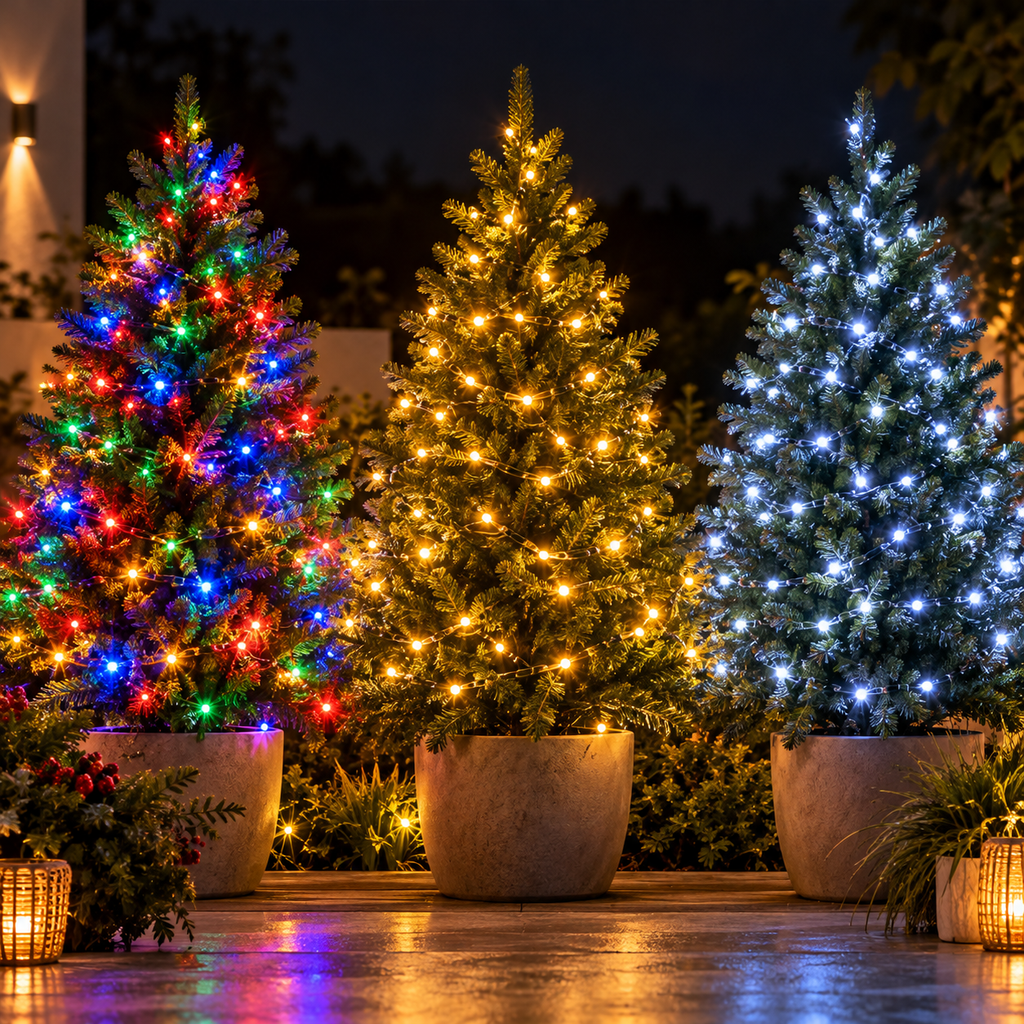 Luces Navideñas Solares 10 m con Control Remoto